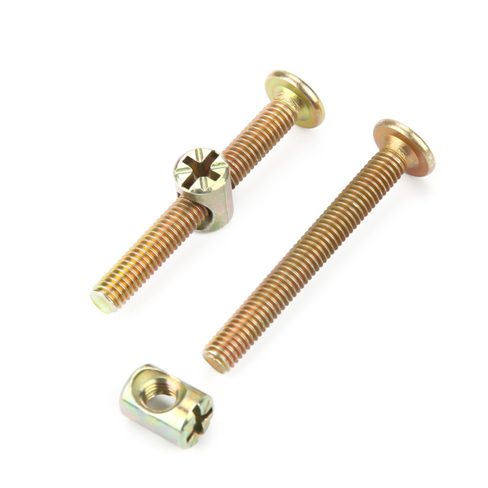 Furniture Hardware Barrel Nut - 10set Baut Furnitur Kepala Hex Universal,