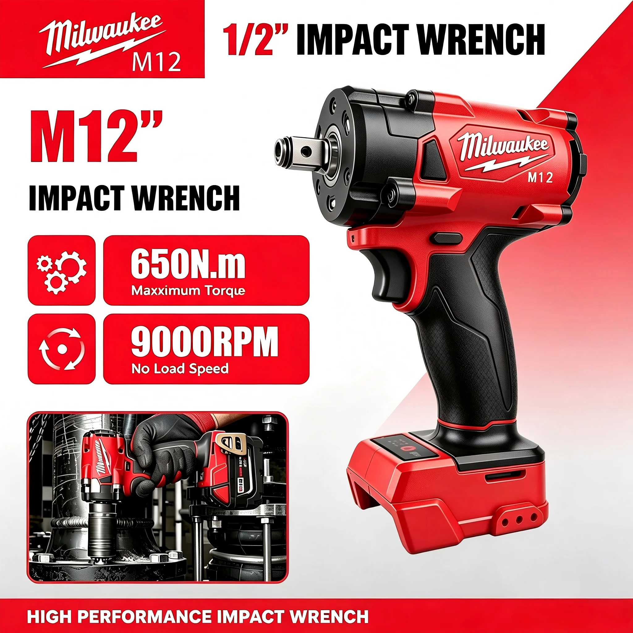 Milwaukee M12 1/2' M18 FUEL Br - Milwaukee Drill M12 Fuel ulasan dan harga