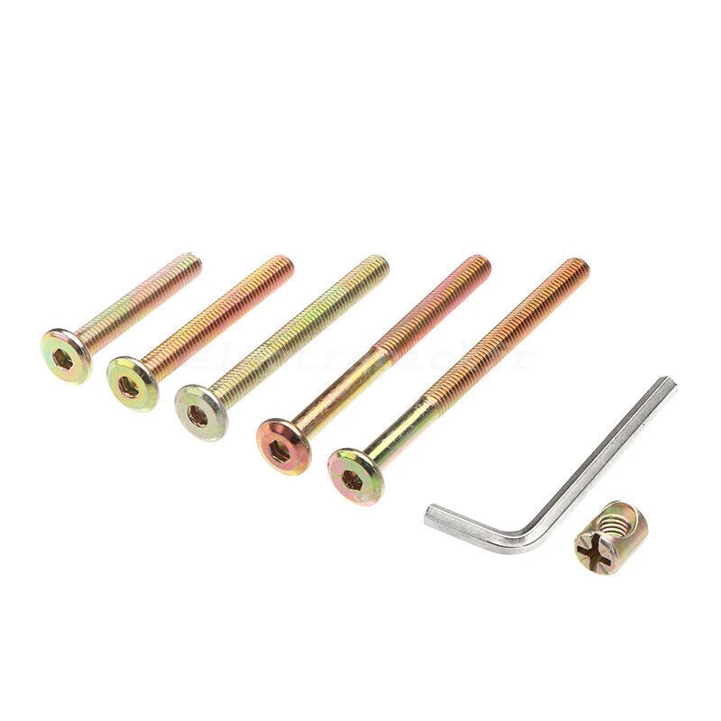50pcs M6x40/50/60/70/80mm Sekr - Furniture Hardware Barrel Nut ulasan dan harga
