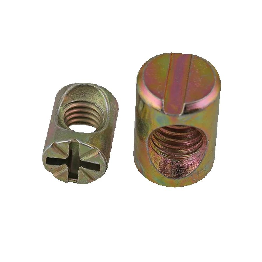 100 Buah Mur Dowel Silang Berl - Furniture Hardware Barrel Nut ulasan dan harga